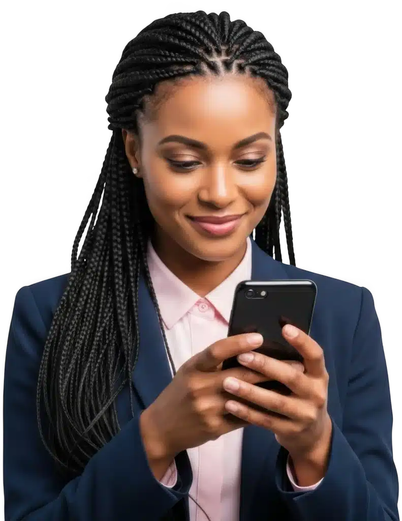 woman using smartphone